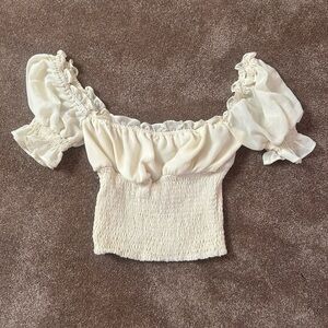 Elegant Cream Women's Top